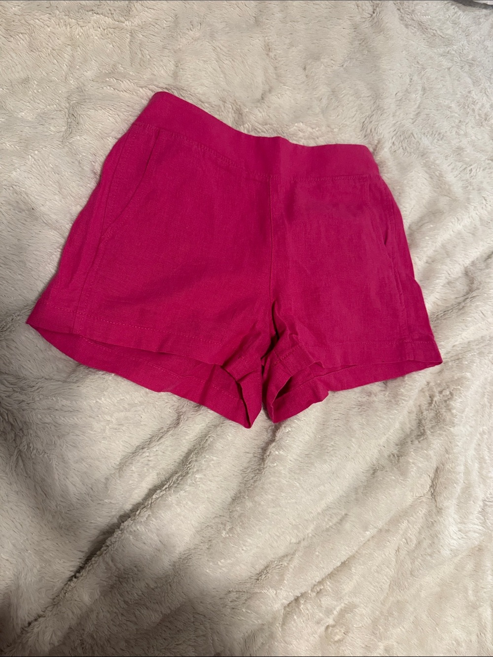 GAP Women's linen pull-on shorts vibrant very berry color